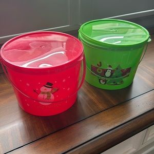 Set/2 Holiday Storage Buckets